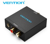 Vention Convertidor de Digital a analógico DAC Digital SPDIF óptico a analógico L/R RCA convertidor para PS3 HD DVD PS4 TV Home Cinema negro