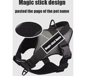 Arnés para perro sin tirones, reflectante, transpirable, ajustable, chaleco para perro, nombre de mascota pegado, correa para Collar de perro que camina al aire libre S