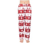 Pantalones de invierno para mujer, pantalones con estampado navideño, pantalones informales para el hogar, pantalones de talla grande para estar en casa 5XL