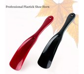 Cuernos de zapatos de 19Cm, calzador de plástico profesional con forma de cuchara, calzador elevador de zapatos negro