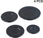 Tapa de quemador de gas para cocina, 4 piezas, tapa de quemador de gas, nueva y práctica Flat