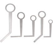 5 piezas de herramientas de reparación de almohadillas de saxofón, ligeras, portátiles, de metal plateado, anillos niveladores para saxofón.