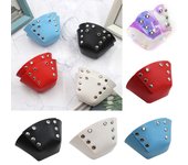 Protectores de puntera para patines de ruedas de 105 x 50 mm, de piel sintética, para zapatos, piezas para patines azul