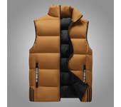 Chaleco sin mangas con cremallera para hombre, chaleco cálido de invierno para hombre, chaleco polar, chaquetas M rojo
