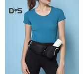 Riñonera deportiva con soporte para botella de agua, cintura ajustable, bolsa para guardar botellas de agua y teléfono, tira reflectante, varios compartimentos naranja
