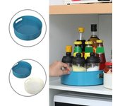 Excelente placa de almacenamiento de cocina de gran capacidad PP, bandeja de almacenamiento giratoria reutilizable estable blanco