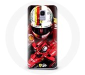 Coque pour Samsung Galaxy A8 2018 Formule 1 Sebastian Vettel F1 Rouge