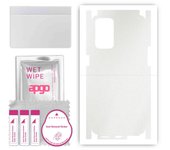 apgo Protective Skin Sticker for the back+sides compatible with Oppo Reno 6 5G, Full Wrap Film, Foil, Vinyl - Pattern Matte Transparent