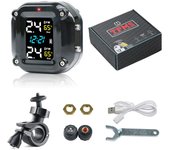 Sensores de presión de neumáticos para motocicletas Moto TMPS con pantalla a color, sistema de monitoreo de presión de neumáticos, sensor externo para neumáticos de 2 ruedas Type A