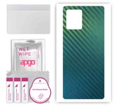 Adhesivo protector trasero apgo compatible con Wiko T60, lámina de vinilo - Patrón Carbono Camaleón CAKA1