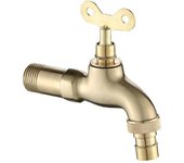 Grifo de lavadora con llave de cinta de cobre, salida de agua rápida, grifo de lavadora montado en la pared