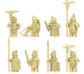 KT1089 guerreros y caballos de terracota chinos juguete de bloques de construcción XP658-665