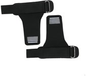 Muñequeras ajustables para levantamiento de pesas, para hombres y mujeres, protectores de palma, levantamiento de pesas, fitness negro