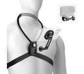 NEEWER - Soporte magnético para collar de cámara, compatible con cámaras de acción y teléfonos inteligentes, compatible con Insta360, iPhone 15, Android, grabación de video POV GP26 negro