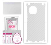 apgo Protective Skin Sticker for the back+sides compatible with Xiaomi Mi 11, Full Wrap Film, Foil, Vinyl - Pattern Transparent Carbon