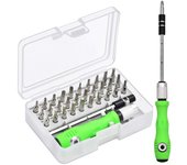 Juego de destornilladores multifuncionales 32 en 1, minidestornillador pequeño Torx Phillips, destornillador magnético, kit de herramientas de reparación portátil.