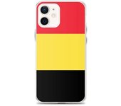 Coque iPhone - Drapeau de la Belgique - iPhone 12 - Sopa de silicona - Protección légère - Diseño moderno