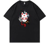 Camiseta de Anime japonés Demon Slayer, camisetas Unisex Kawaii Kimetsu No Yaiba, camisetas gráficas Tanjirou Kamado, camisetas Unisex Harajuku de manga corta L