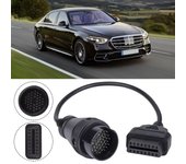 Para Mercedes 38 Pin Full PIN a 16 Pin OBD2 Cable conector adaptador Cable de diagnóstico OBD Adaptador OBD2 Escáner MB 38 Pin negro