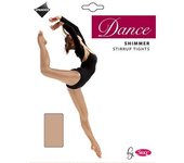 Silky Girls Dance Shimmer Stirrup Tights (1 par) 11-13 marrón
