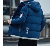 Ropa de otoño para hombre, chaqueta informal cálida e impermeable, parka gruesa, abrigo, sombrero a prueba de viento, parka, ropa de trabajo, chaqueta de algodón, parka XXXXXL negro