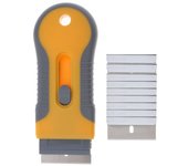 Raspador de afeitar con hoja de vidrio/cerámica/removedor de pintura para horno, herramientas para tinte de ventanilla 11x4.5cm