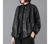Chaqueta de cuero de mujer de gran tamaño, abrigo corto de invierno, chaqueta de mujer de tendencia otoño e invierno 2024, nueva chaqueta engrosada, top de primavera para mujer L [100-72.5kg]