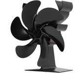 Ventilador de estufa de leña de 6 aspas, alimentado por calor, ventilador de chimenea que hace circular el calor, ahorro de energía, alto