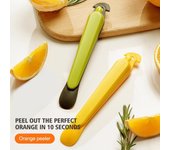 Pelador de naranjas multifuncional, herramienta para pelar cítricos y frutas, 1/3x 1pcs verde