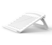Soporte plegable para portátil, tableta, base ergonómica, hueco, refrigeración, antideslizante, portátil, portátil, notebook blanco