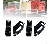 4 piezas de soporte de barra de techo con abrazadera enrollable, fácil instalación, montaje de luces LED para automóviles