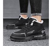 Botas de hombre, zapatos de invierno para hombre, botas de nieve a la moda, zapatos de talla grande, zapatillas de deporte de invierno, zapatos tobilleros para hombre, botas de invierno, calzado negro y azul 39 caqui