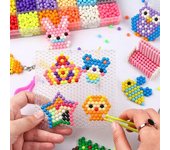 Juguetes de cuentas adhesivas de agua mágicas, juguetes hechos a mano de Aquabeads, rompecabezas educativo para niños Hama Aqua Bead para niñas y niños 6 colors 600 beads