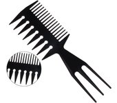 Peines de peluquería antiestáticos para estilista, diseño multifuncional para el cabello, peine desenredante, maquillaje, peluquero, herramienta de cuidado de estilismo para el cabello negro