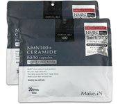 NMN 100 CERAMIDE Moist Face Mask 30 pieces Ceramide Moisturizing Skin Care Pack Made in Japan bags pieces x Make.iN + (2 [30 2])