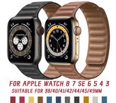 2023 Nuevas correas de cuero para Apple Watch Band 49mm 44mm 40mm 41mm 45mm 42mm 38mm Pulsera con bucle magnético Serie iWatch 3 5 4 SE 6 7 8 Correa Ultra 49mm 38mm/40mm/41mm