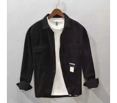 Camisa de hombre otoño e invierno solapa algodón ropa de trabajo chaqueta japonesa tendencia casual bolsillos chaqueta de hombre chaqueta XXXXXL blanco