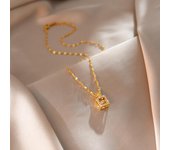 Collares de mujer con colgante botella de Perfume de la serie Heart Beating de moda coreana, cadena de clavícula de acero inoxidable elegante y dulce para mujer