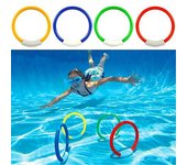 4 piezas/paquete de anillos de buceo para piscina infantil, juguetes para niños, piscina submarina, buceo.