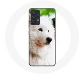Coque pour Samsung Galaxy A13 5G Chien Samoyède Blanc