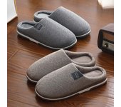 Zapatillas de casa de invierno de gran tamaño para hombre, zapatos informales para mujer, pantuflas suaves y cálidas para el hogar, pantuflas planas antideslizantes para el suelo para parejas 36-37