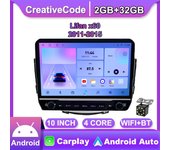 Radio estéreo para coche Android 2Din de 10 pulgadas para Lifan x60 2011-2015 con botón, reproductor de vídeo Multimedia, navegación GPS, Carplay 2+32GB