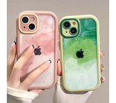 Ins Art Geometry Graffiti pintura al óleo funda de teléfono para Iphone 13 12 11 Pro Max Xr Xs Max 13pro a prueba de golpes suave parachoques cubierta transparente For iPhone XR