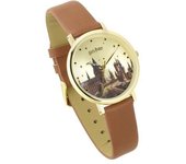 Reloj analógico unisex de Harry Potter Hogwarts para adultos One Size marrón/oro