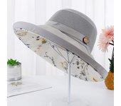 Sombreros de malla para el sol para mujer, playa de verano, UV UPF, correa ancha para la barbilla plegable One Size amarillo