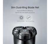Enchen-Afeitadora eléctrica BlackStone 3, cabezales de hoja flotante Triple 3D, maquinillas de afeitar para hombres, recortadora de barba Facial, máquina recargable por USB Black