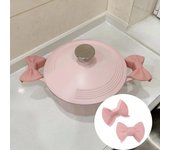 Manoplas de silicona para horno, manoplas para horno con forma de lazo original, resistentes al calor, agarraderas para cocinar, Mini guantes para horno, herramienta de cocina, 2 uds. rojo oscuro