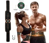 EMS Estimulador muscular masaje ABS cinturón de entrenamiento Abdominal masajeador adelgazante Unisex pérdida de peso del vientre corporal moldeador de cuerpo Fitness oro
