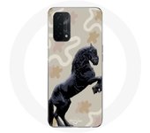 Coque pour Oppo A74 5G Frison Noir Race de cheval
