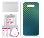 apgo Protective Skin Sticker for the back compatible with LG K31 Rebel, Wrap Film, Foil, Vinyl - Pattern Carbon Chameleon CAKA1